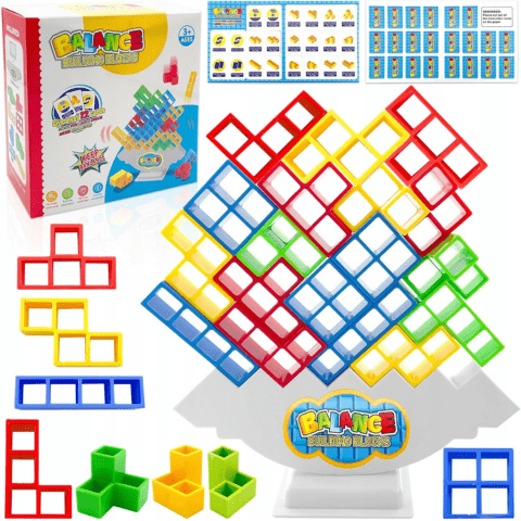 GRA EDUKACYJNA "TETRA TOWER 3D" - 64 EL.