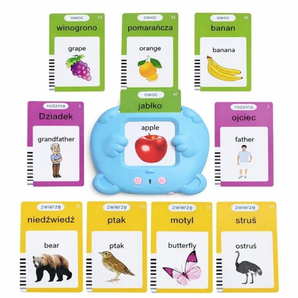 CZYTNIK KART DO NAUKI SŁÓWEK 2 W 1: POLSKI I ANGIELSKI