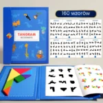 TANGRAM MAGNETYCZNY MONTESSORI 160 WZORÓW