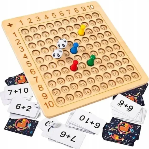 Gra Planszowa do Nauki Dodawania Montessori